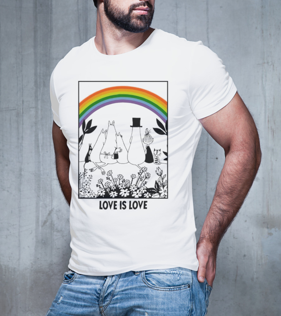 Moomin Rainbow Pride Love Is Love T-Shirt