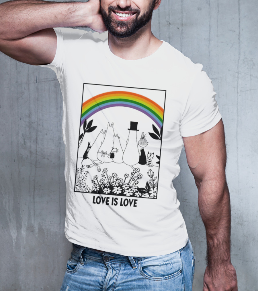 Moomin Rainbow Pride Love Is Love T-Shirt