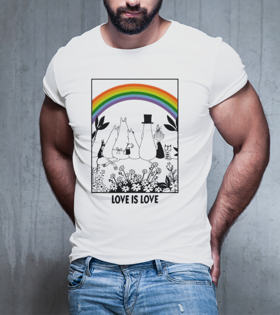 Moomin Rainbow Pride Love Is Love T-Shirt