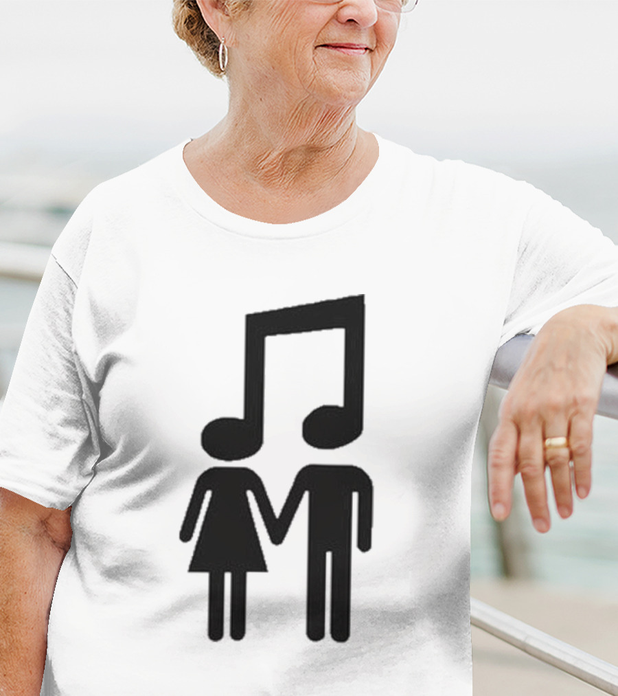 Music Note Couple Holding Hands T-Shirt