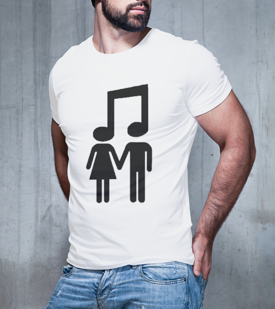 Music Note Couple Holding Hands T-Shirt