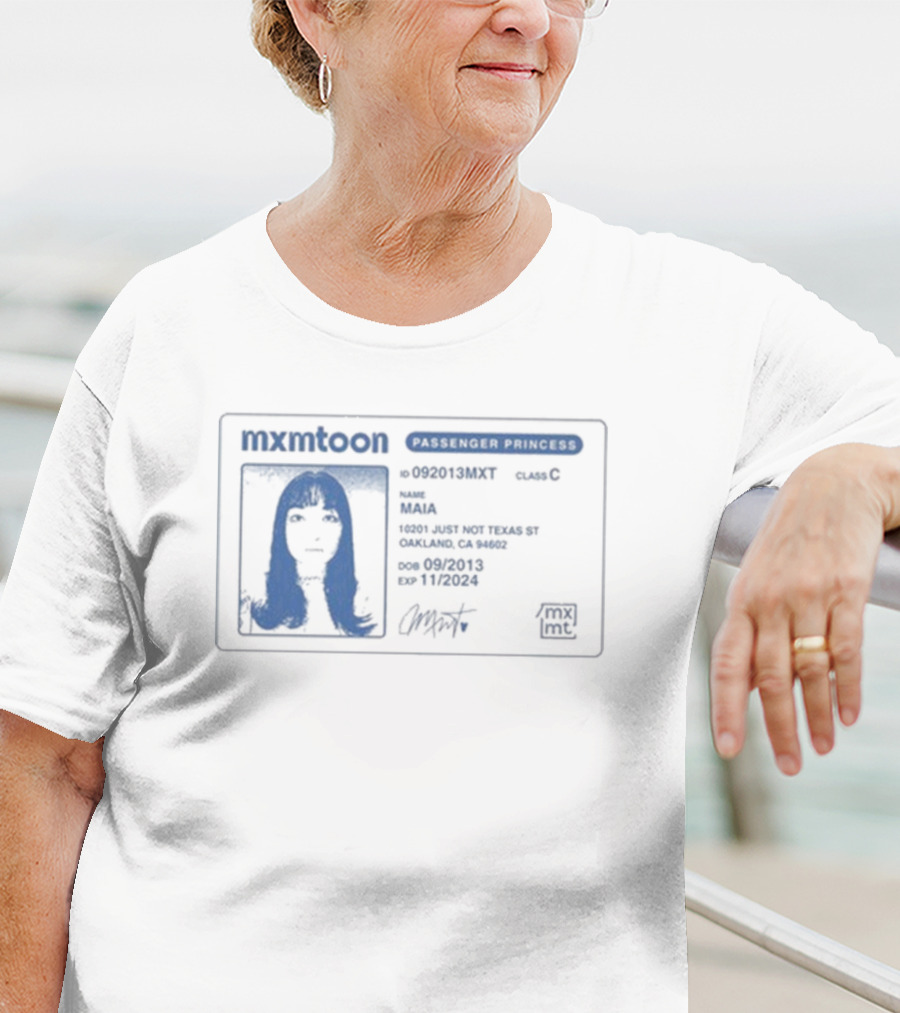 Mxmtoon License Passenger Princess Permit Identification T-Shirt
