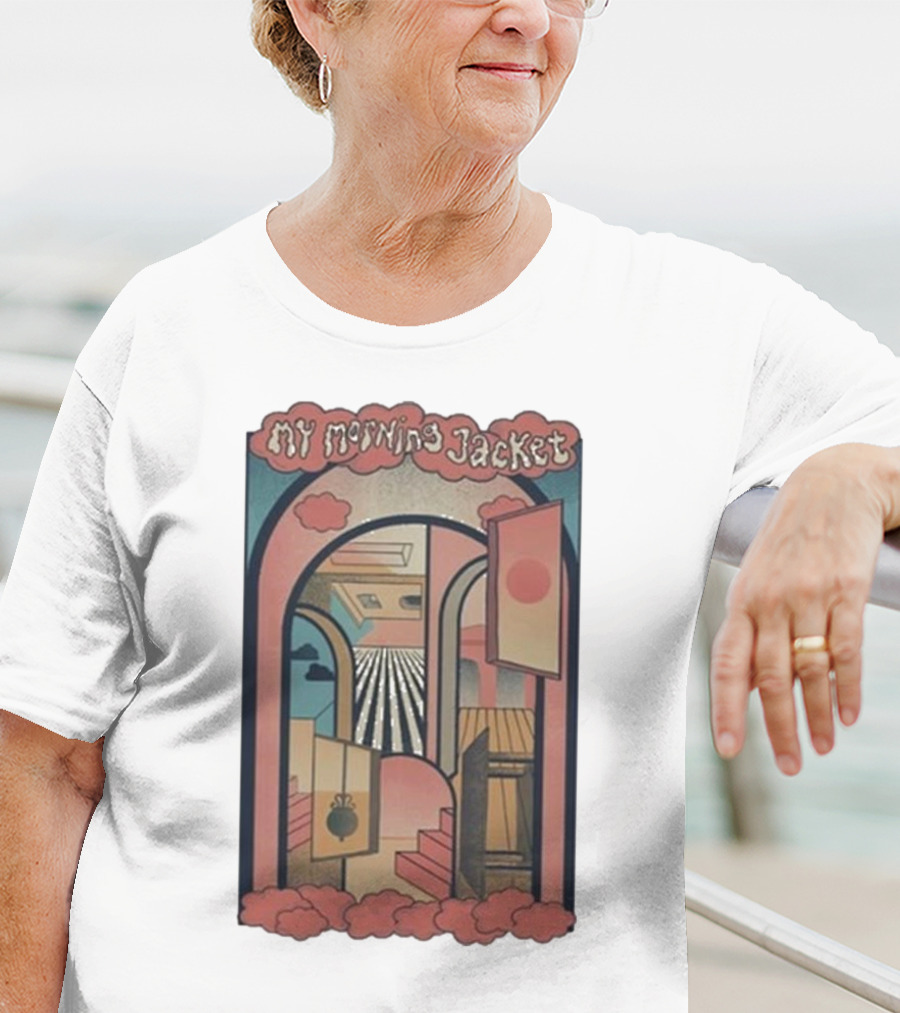 My Morning Jacket Surreal Archway And Stairs Retro Album Art T-Shirt