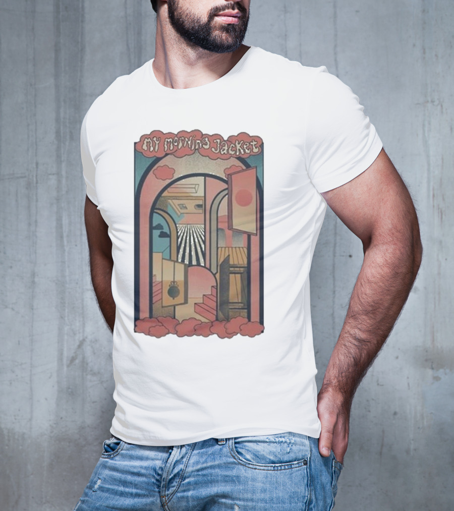 My Morning Jacket Surreal Archway And Stairs Retro Album Art T-Shirt