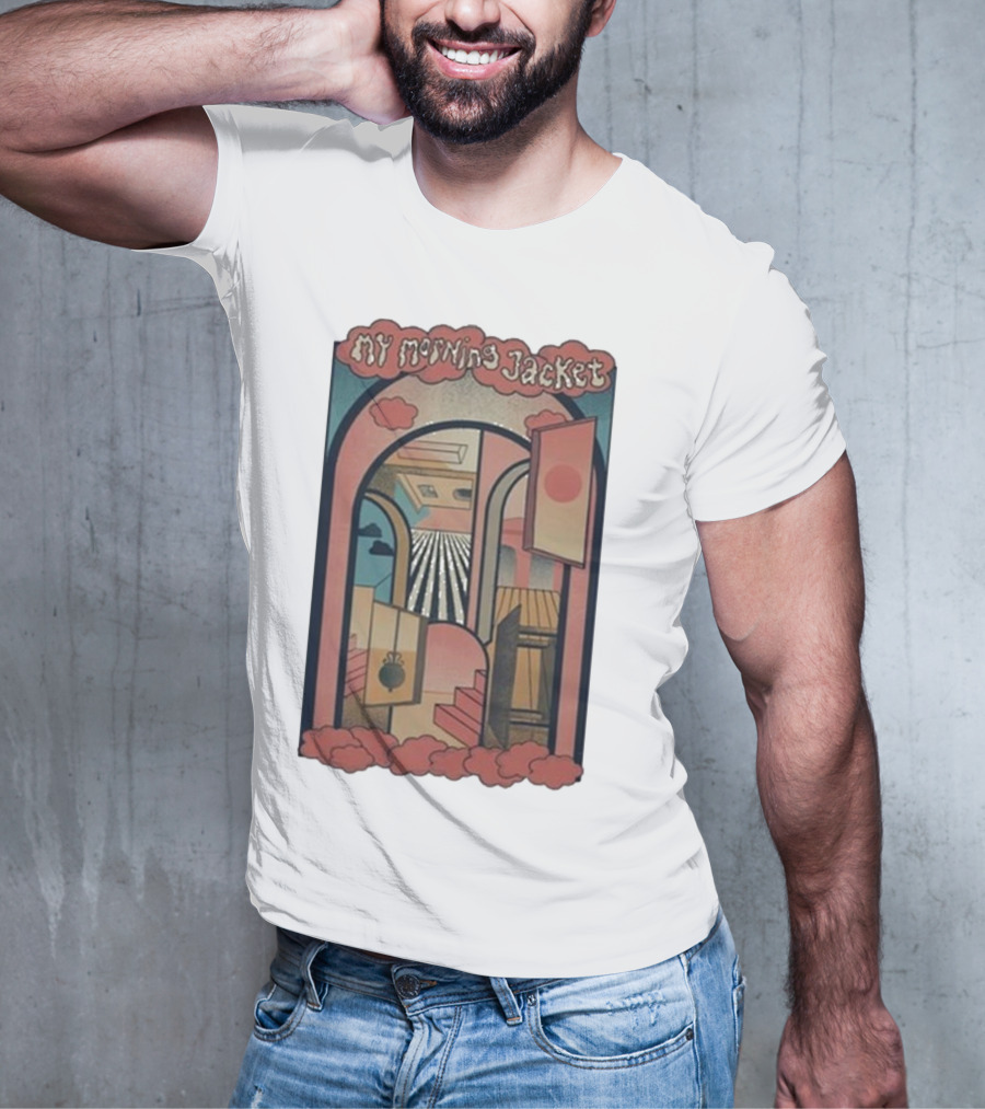 My Morning Jacket Surreal Archway And Stairs Retro Album Art T-Shirt