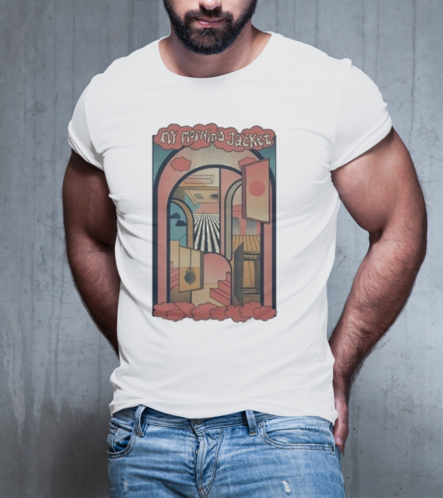My Morning Jacket Surreal Archway And Stairs Retro Album Art T-Shirt