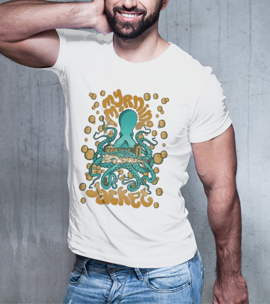 My Morning Jacket Tentacles Octopus And Bubbles T-Shirt