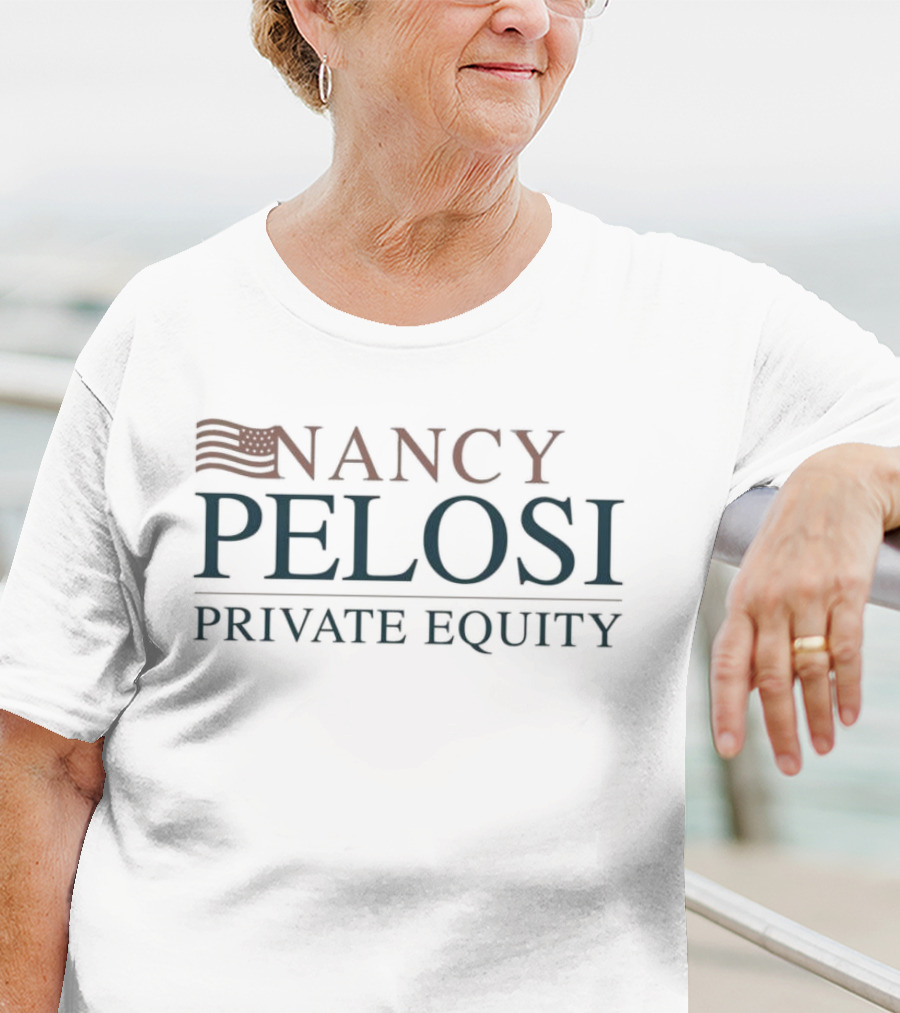 Nancy Pelosi Private Equity Vintage American Flag Influence T-Shirt