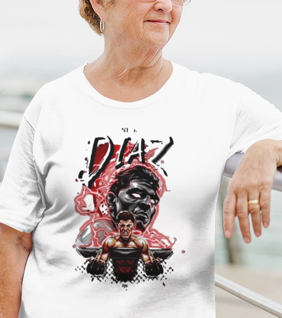 Nate Nick Diaz Electric Aura Fight Scene T-Shirt