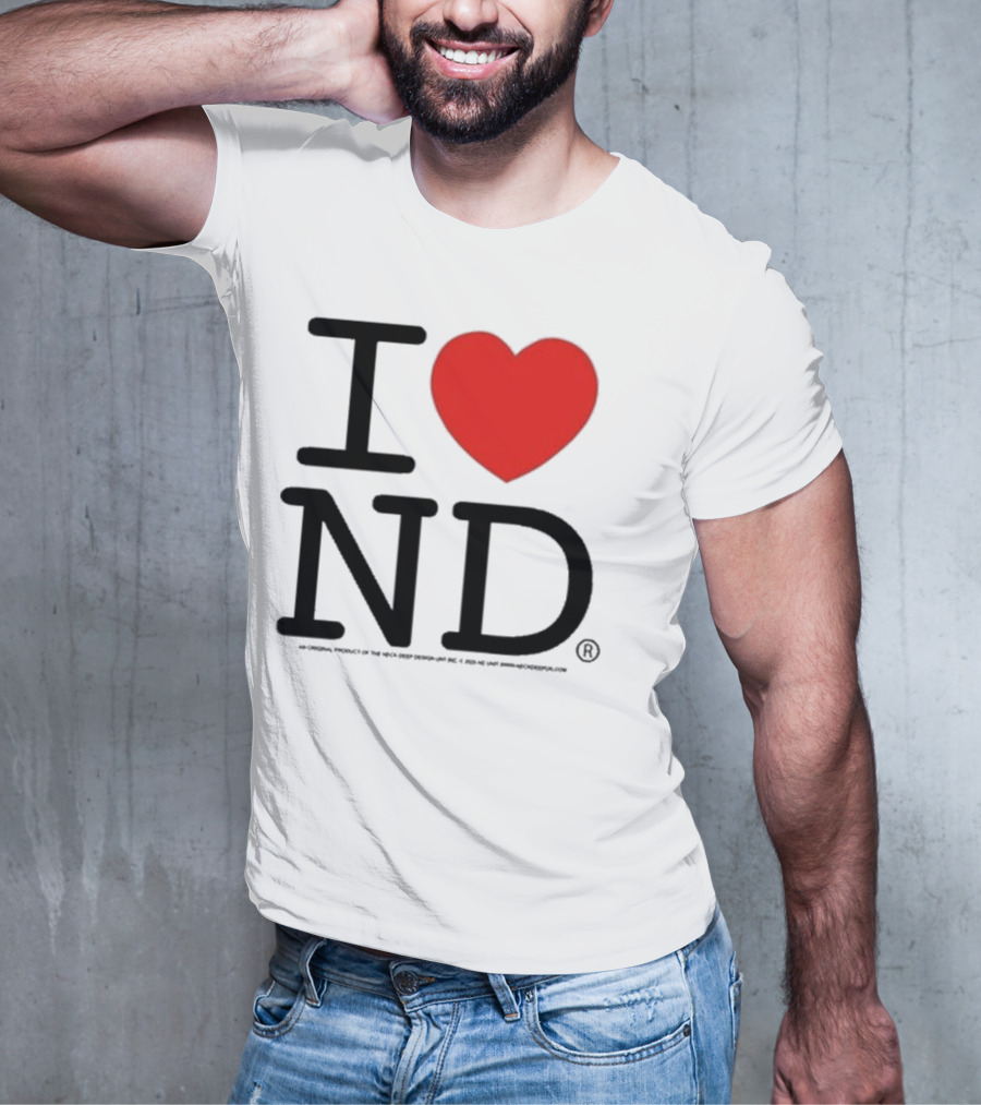 Neck Deep I Love ND Red Heart Graphic T-Shirt