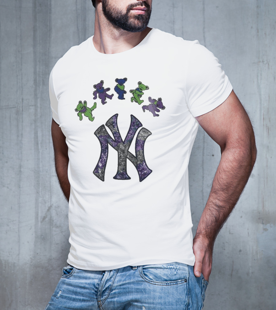New York Yankees Grateful Dead Bears Night 2025 T-Shirt