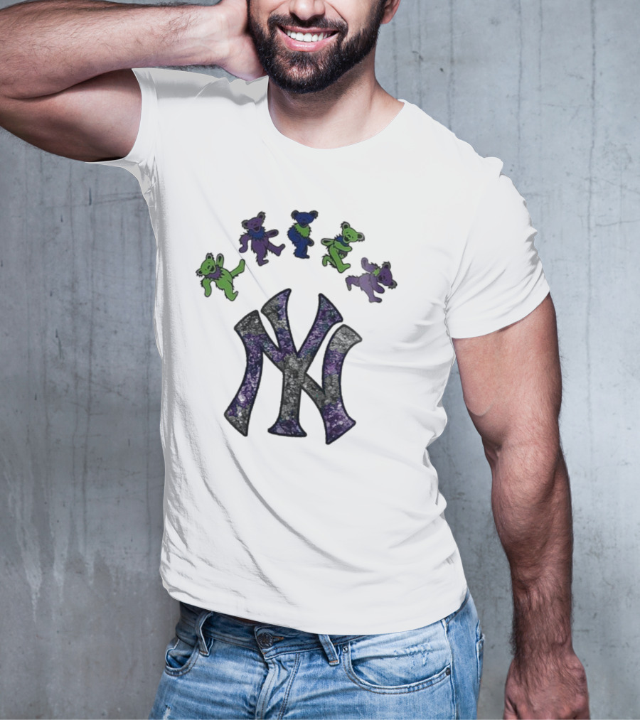 New York Yankees Grateful Dead Bears Night 2025 T-Shirt