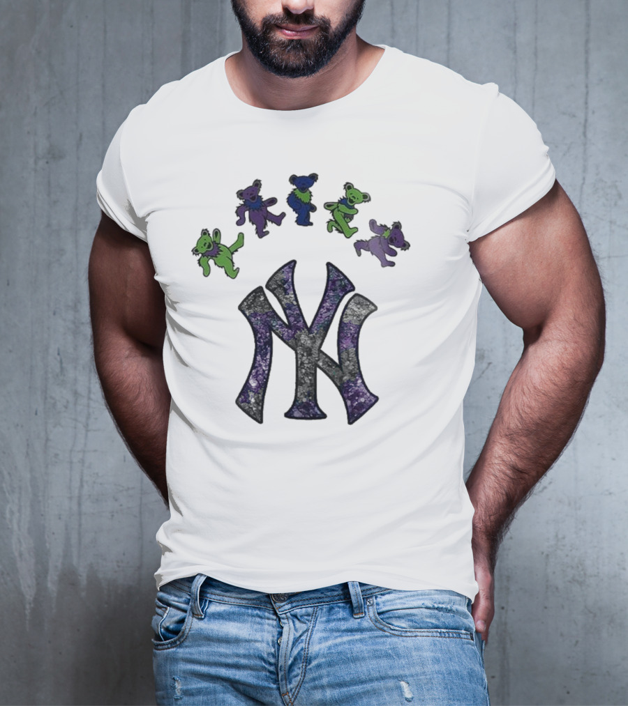 New York Yankees Grateful Dead Bears Night 2025 T-Shirt