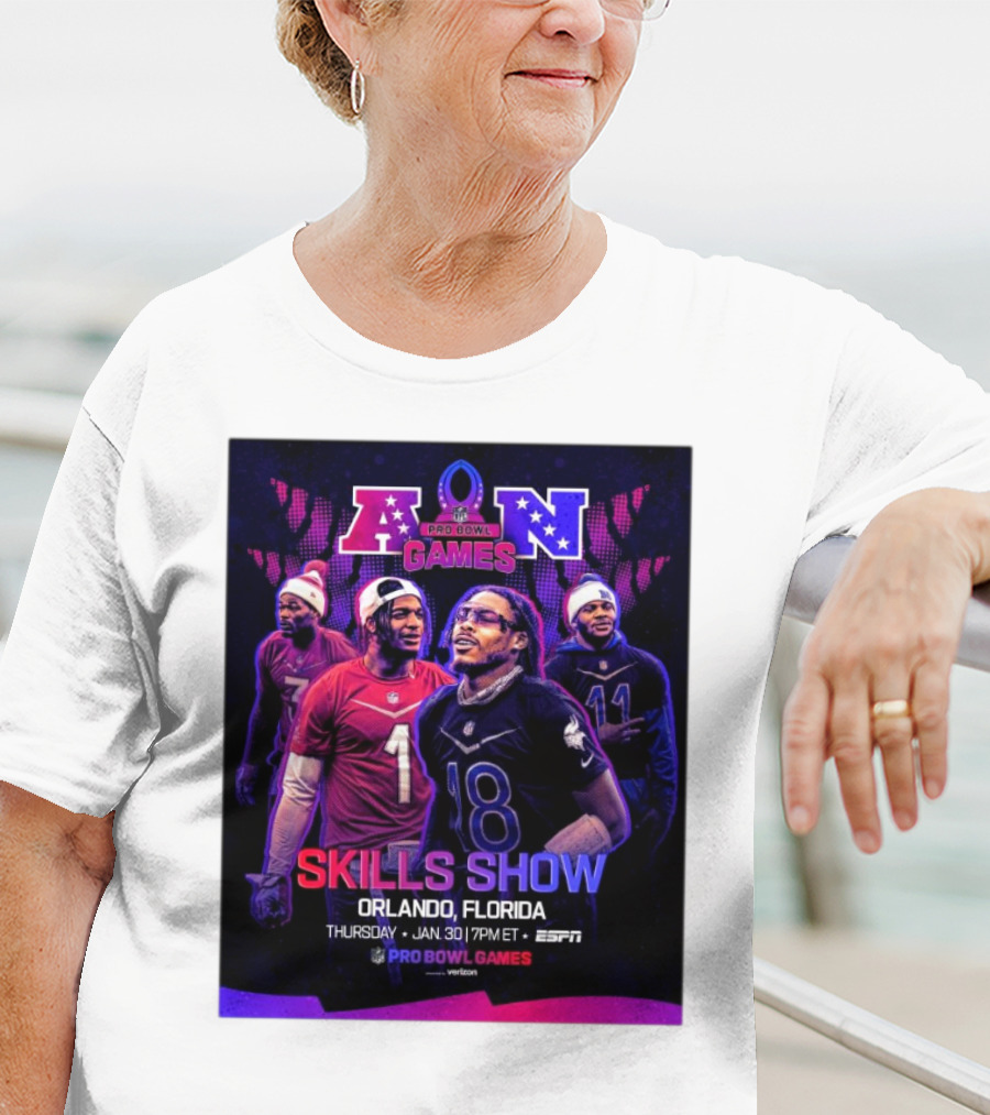 NFC And AFC NFL Pro Bowl Games 2025 Skills Show Orlando Florida January 30 ESPN T-Shirt