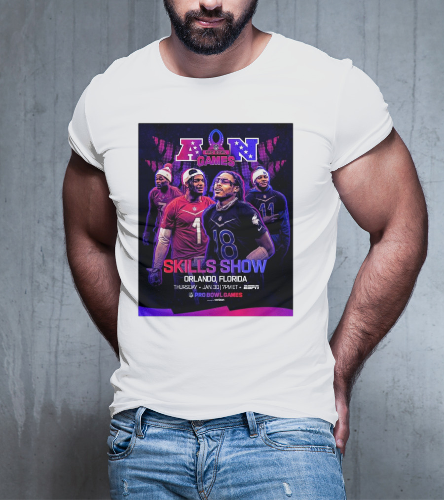 NFC And AFC NFL Pro Bowl Games 2025 Skills Show Orlando Florida January 30 ESPN T-Shirt