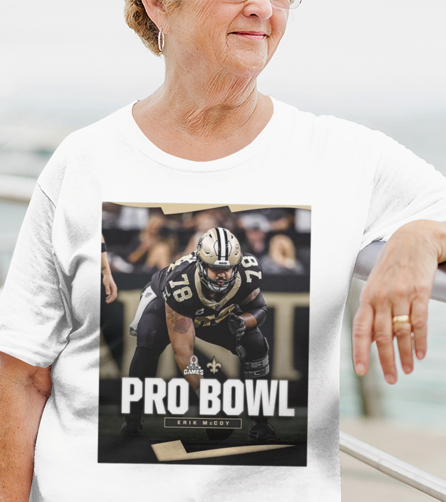 NFL Pro Bowl Games 2025 New Orleans Saints Erik McCoy 78 T-Shirt