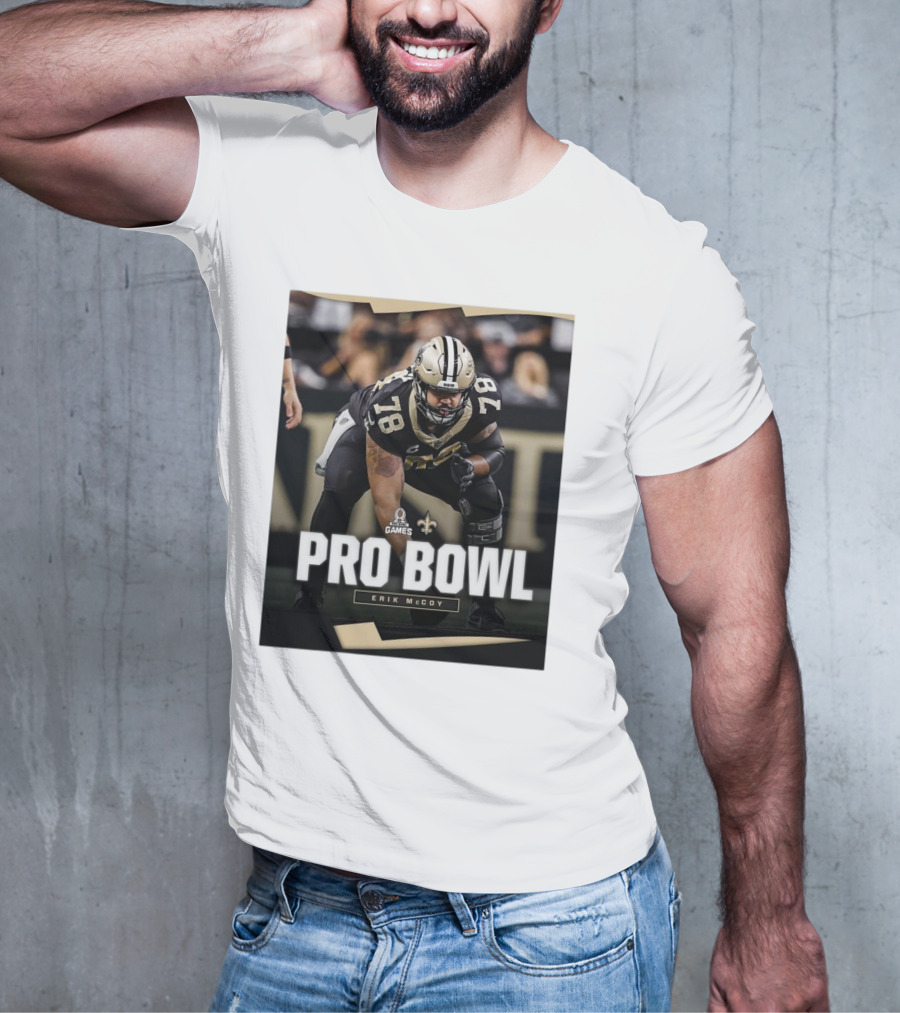 NFL Pro Bowl Games 2025 New Orleans Saints Erik McCoy 78 T-Shirt
