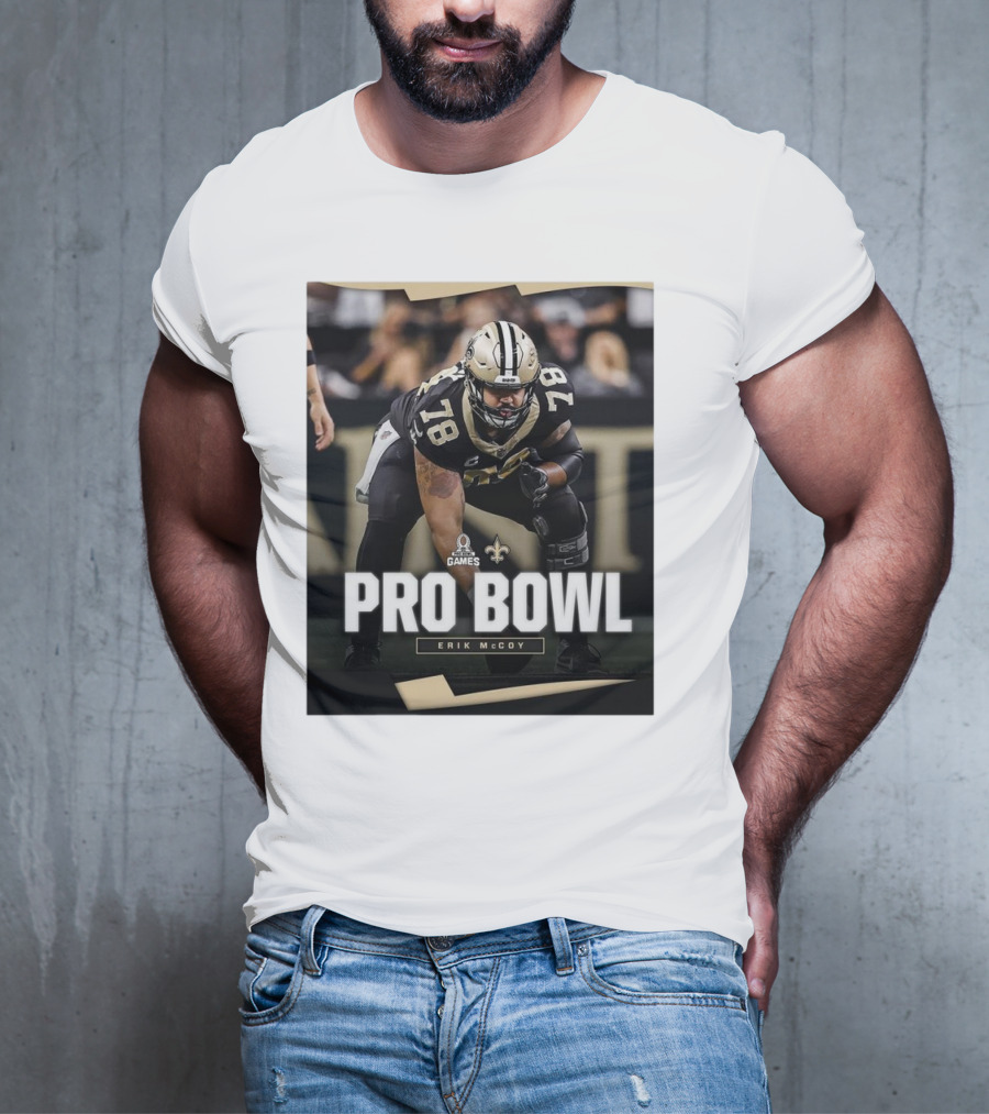 NFL Pro Bowl Games 2025 New Orleans Saints Erik McCoy 78 T-Shirt
