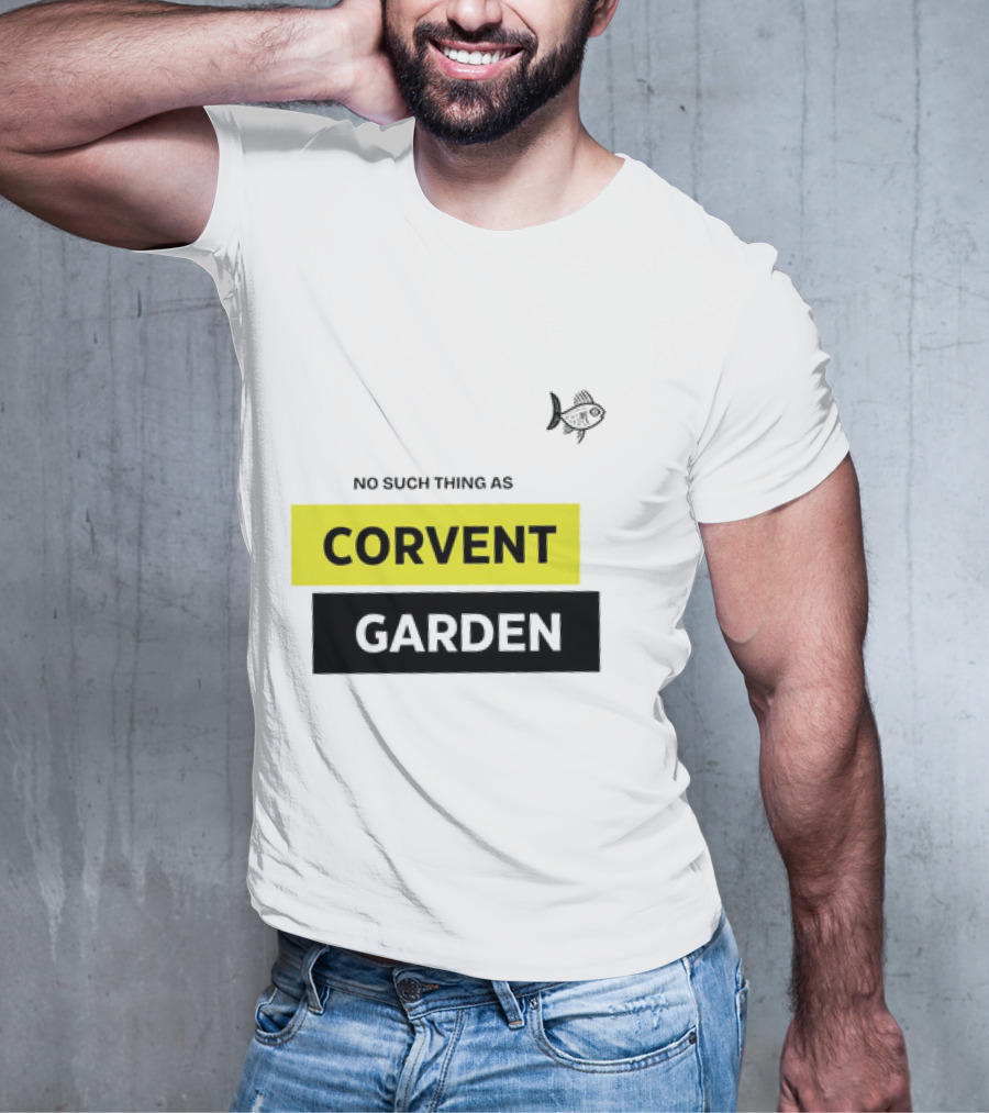 No Such Thing As Corvent Garden With Yellow And Black Text Blocks T-Shirt