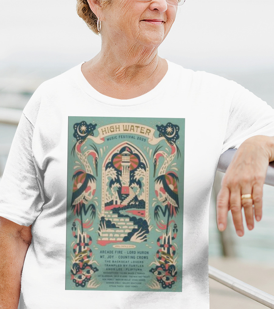 High Water Music Festival 2025 North Charleston SC April 26-27 Arcade Fire Lord Huron Mt Joy Counting Crows T-Shirt