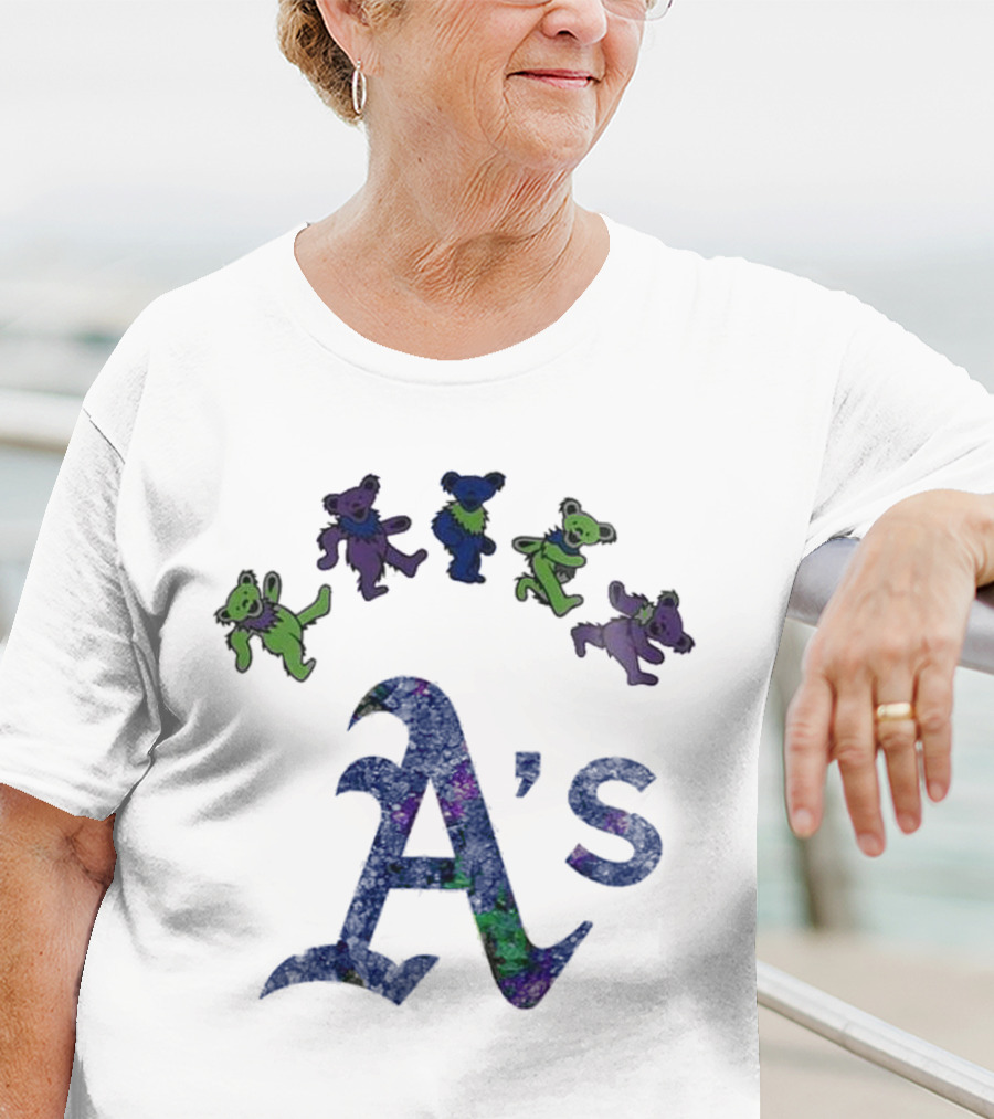 Oakland Athletics Grateful Dead Dancing Bears 2025 T-Shirt