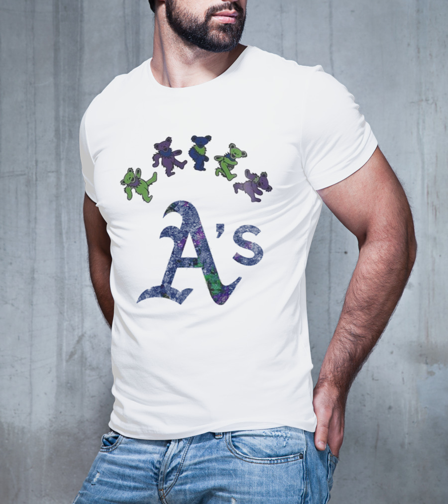 Oakland Athletics Grateful Dead Dancing Bears 2025 T-Shirt