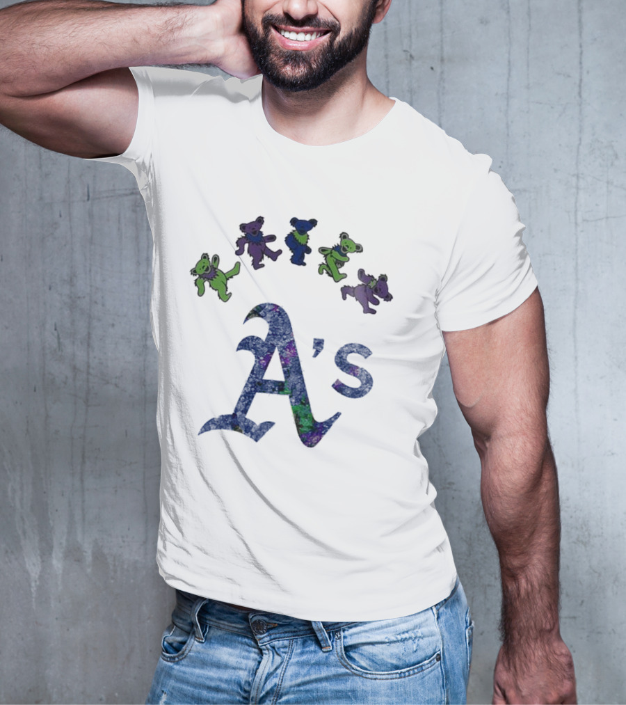 Oakland Athletics Grateful Dead Dancing Bears 2025 T-Shirt