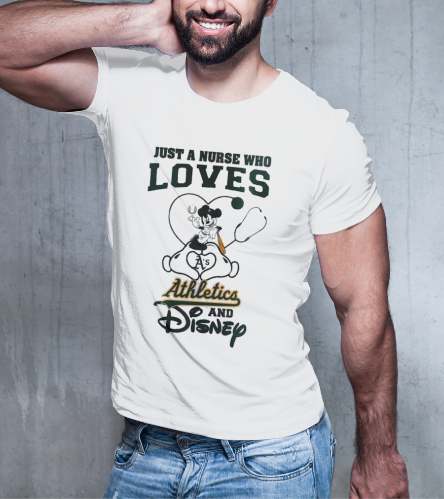Oakland Athletics Disney Just A Nurse Who Loves Baseball 2025 T-Shirt
