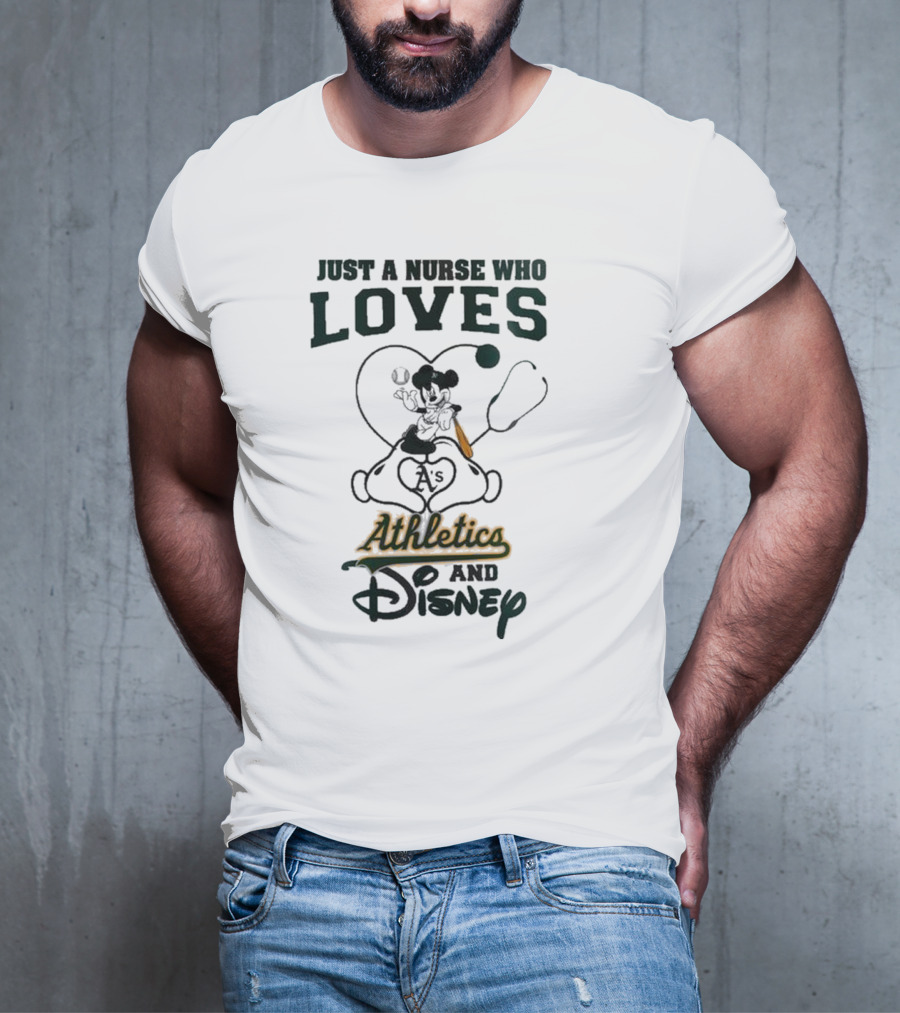 Oakland Athletics Disney Just A Nurse Who Loves Baseball 2025 T-Shirt