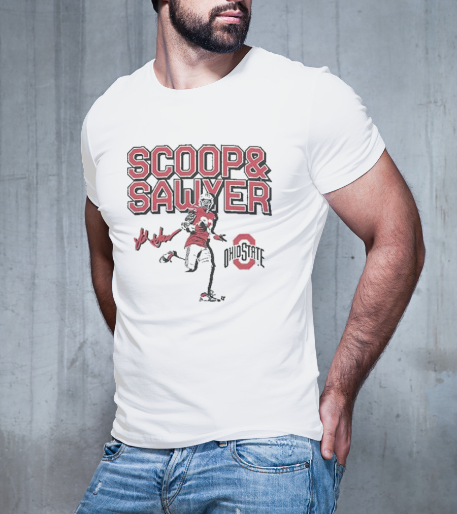 Ohio State Jack Sawyer Scoop And Sawyer Buckeyes Football T-Shirt
