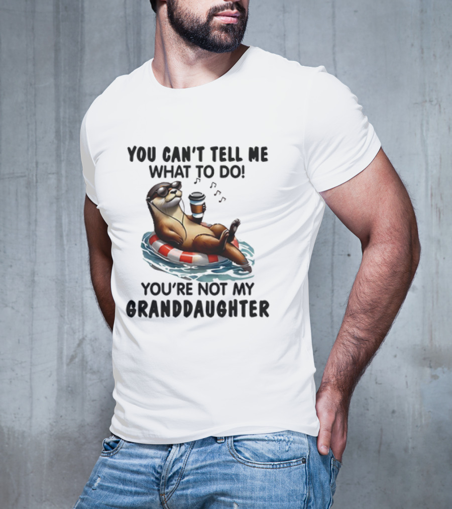 Otter You Can’t Tell Me What To Do Chill Floating On Water With Drink T-Shirt