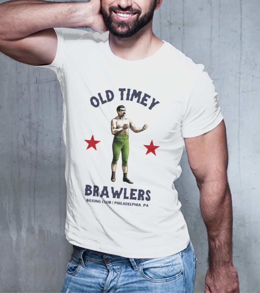 Old Timey Brawlers Boxing Club Philadelphia Vintage Style T-Shirt