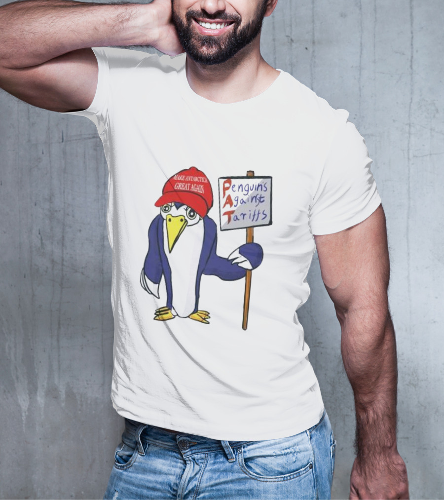 PAT Penguins Against Tariffs Make Antarctic Great Again T-Shirt