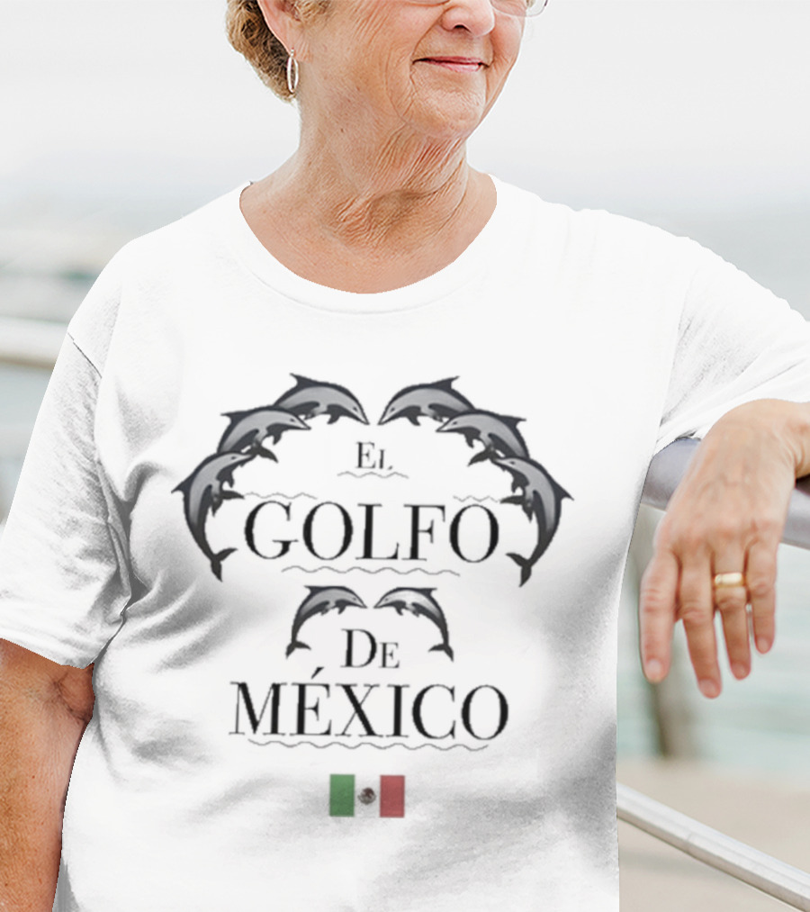 El Golfo De México Dolphins Mexican Flag Elements T-Shirt