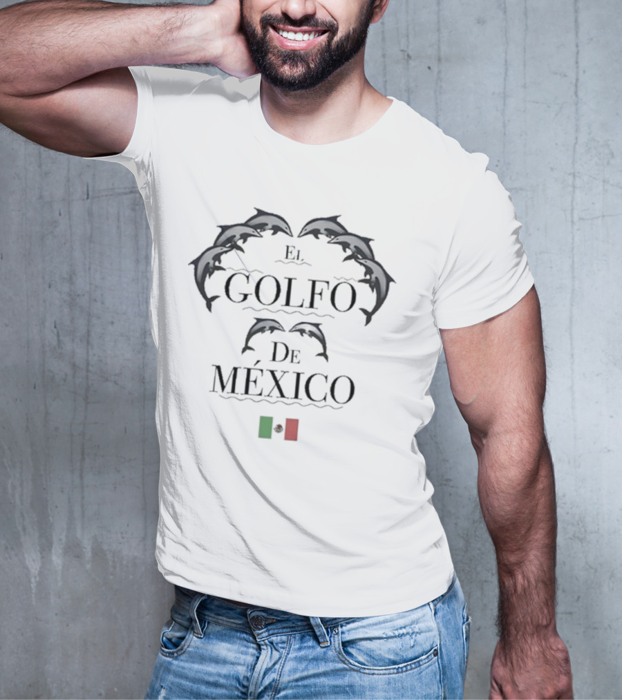 El Golfo De México Dolphins Mexican Flag Elements T-Shirt