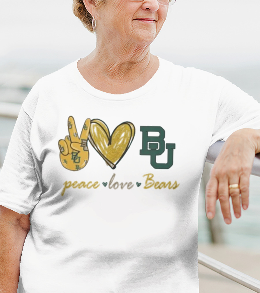 Peace Love BU Bears T-Shirt