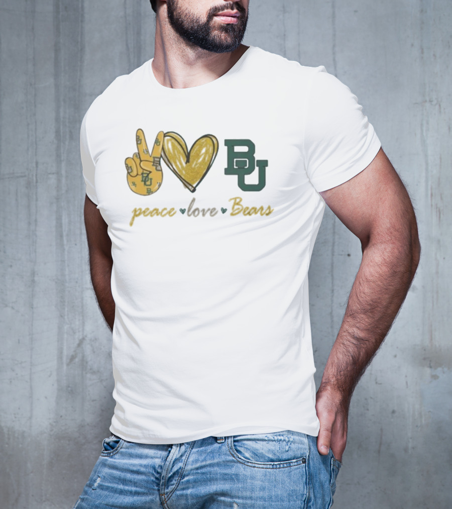 Peace Love BU Bears T-Shirt