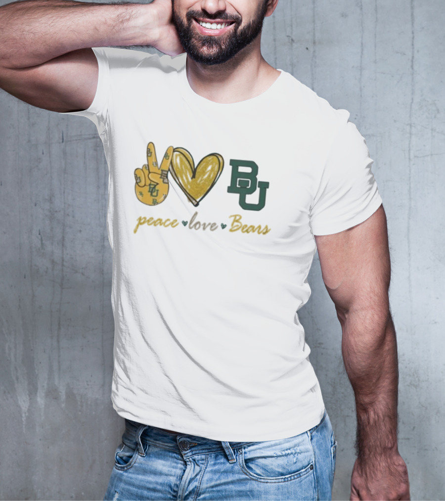 Peace Love BU Bears T-Shirt