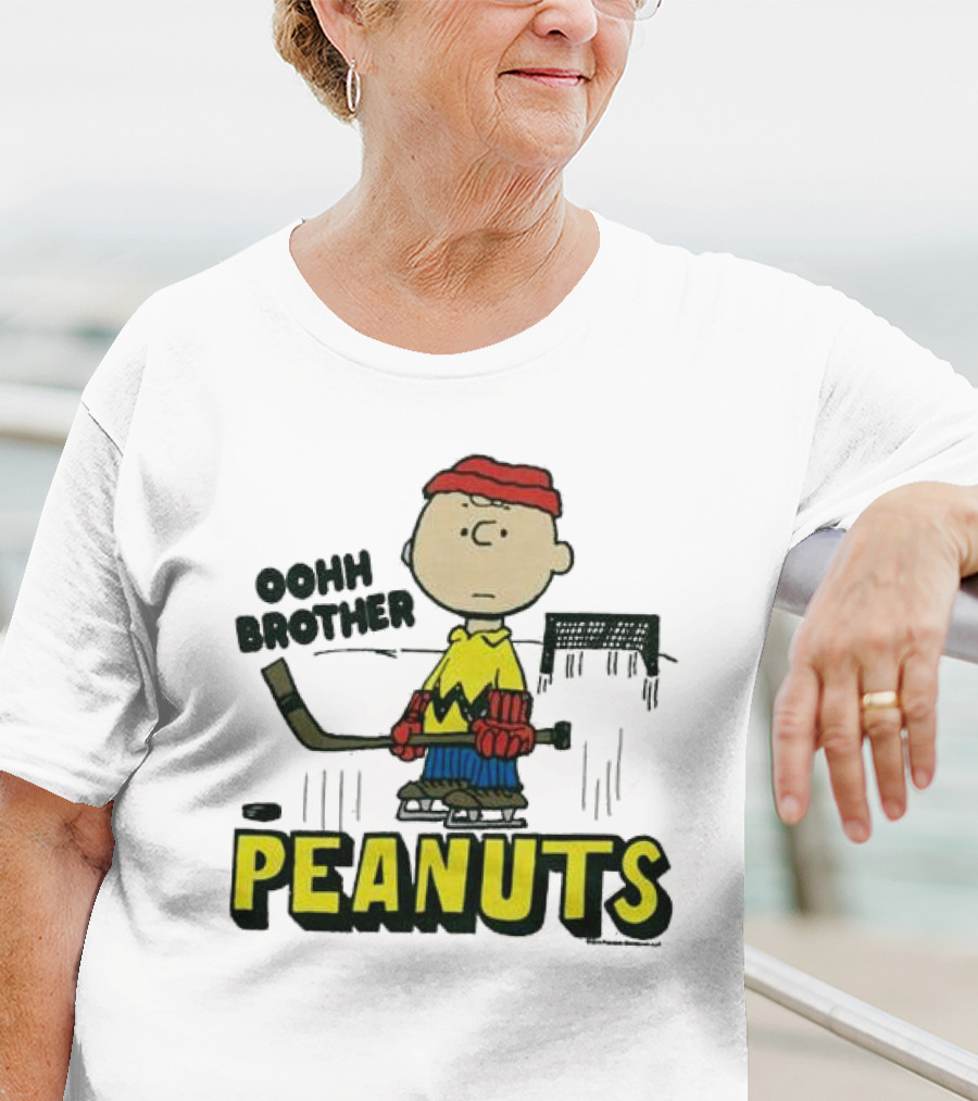 Peanuts Charlie Brown Oohh Brother Hockey Player T-Shirt