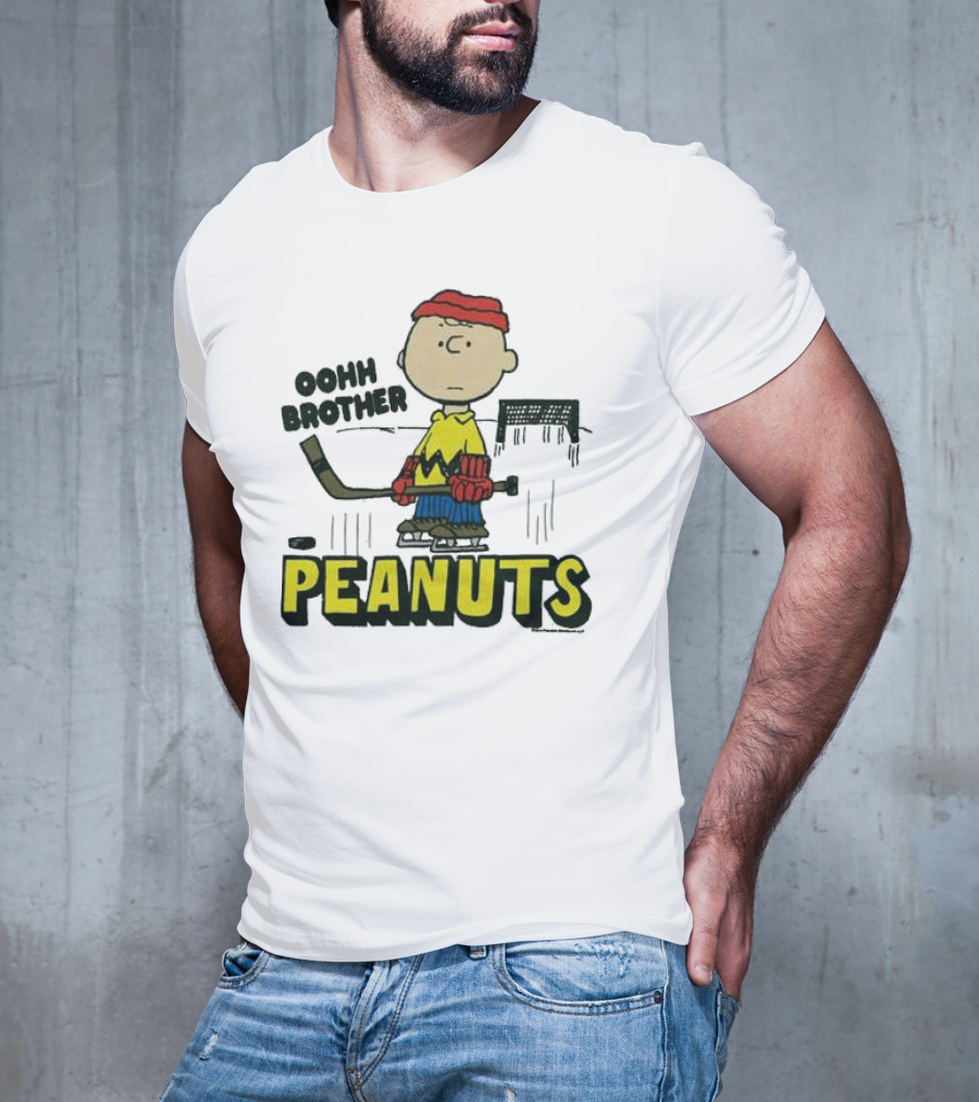 Peanuts Charlie Brown Oohh Brother Hockey Player T-Shirt
