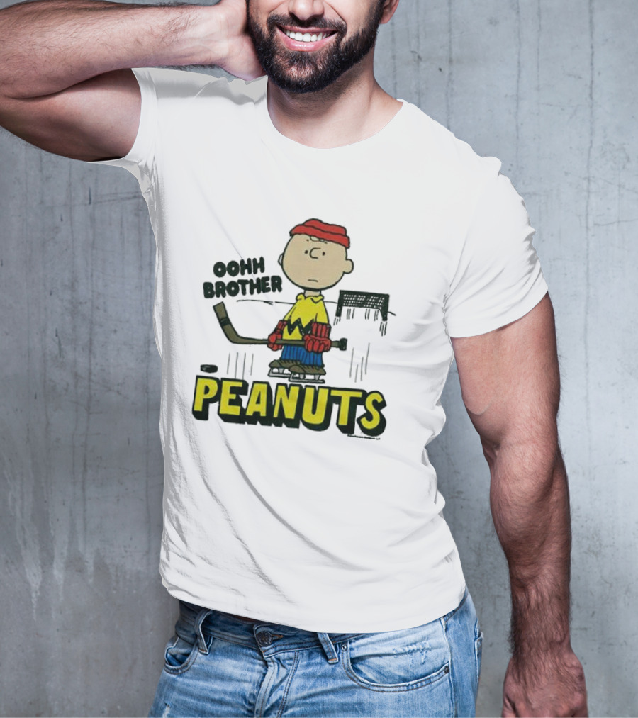 Peanuts Charlie Brown Oohh Brother Hockey Player T-Shirt