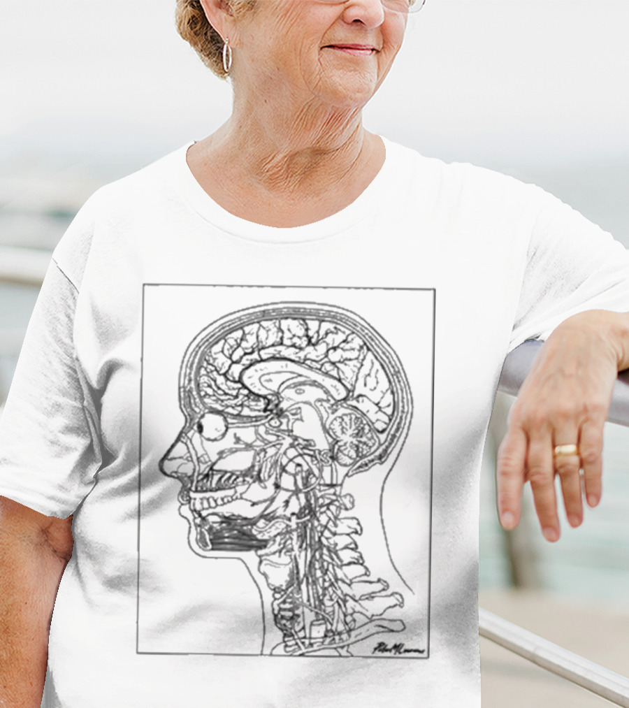Petermlawrence Head And Neck Anatomy Side Profile Diagram T-Shirt