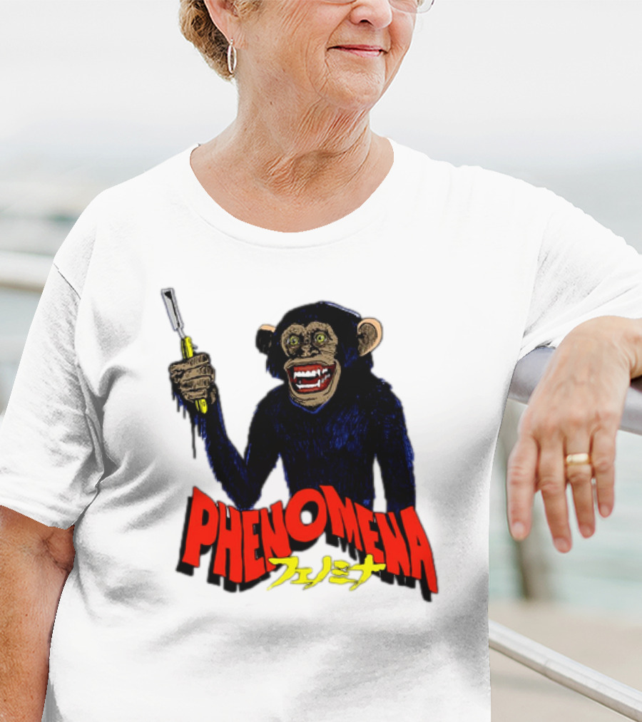 Phenomena フェノミナ Monkey Holding Razor T-Shirt