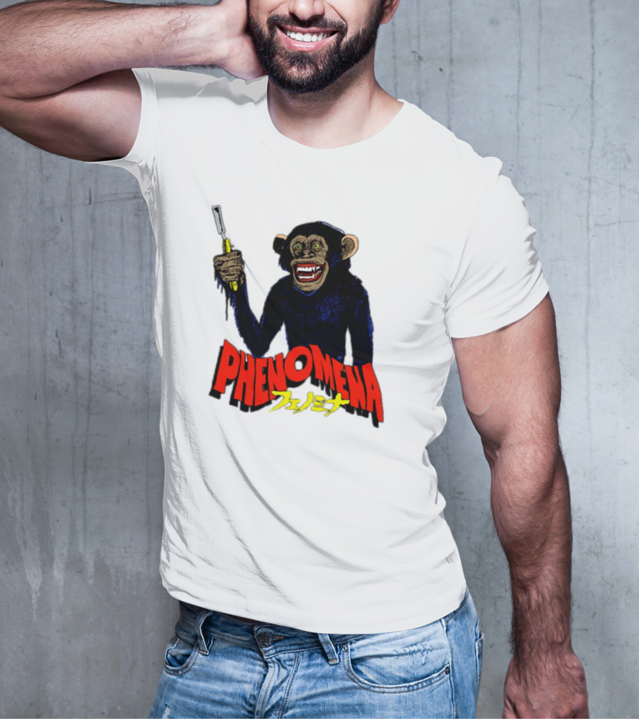 Phenomena フェノミナ Monkey Holding Razor T-Shirt