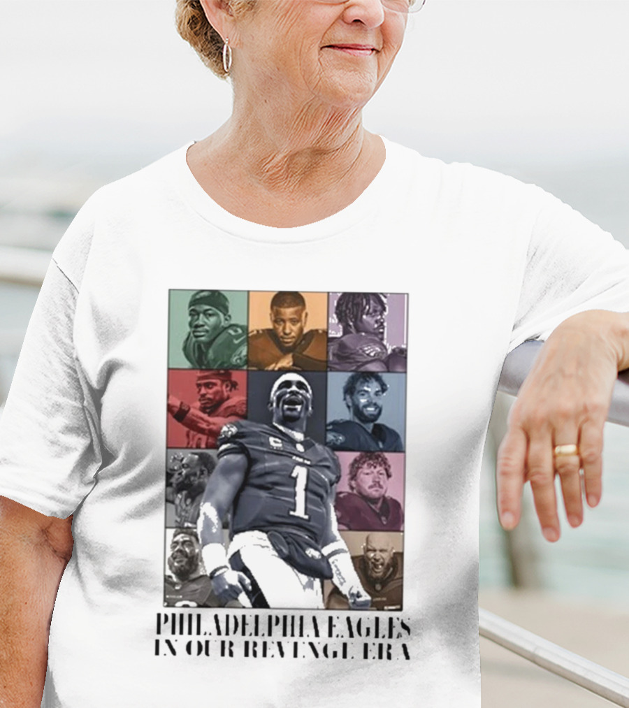 Philadelphia Eagles Revenge Era NFL Quarterbacks And Players Collage T-Shirt