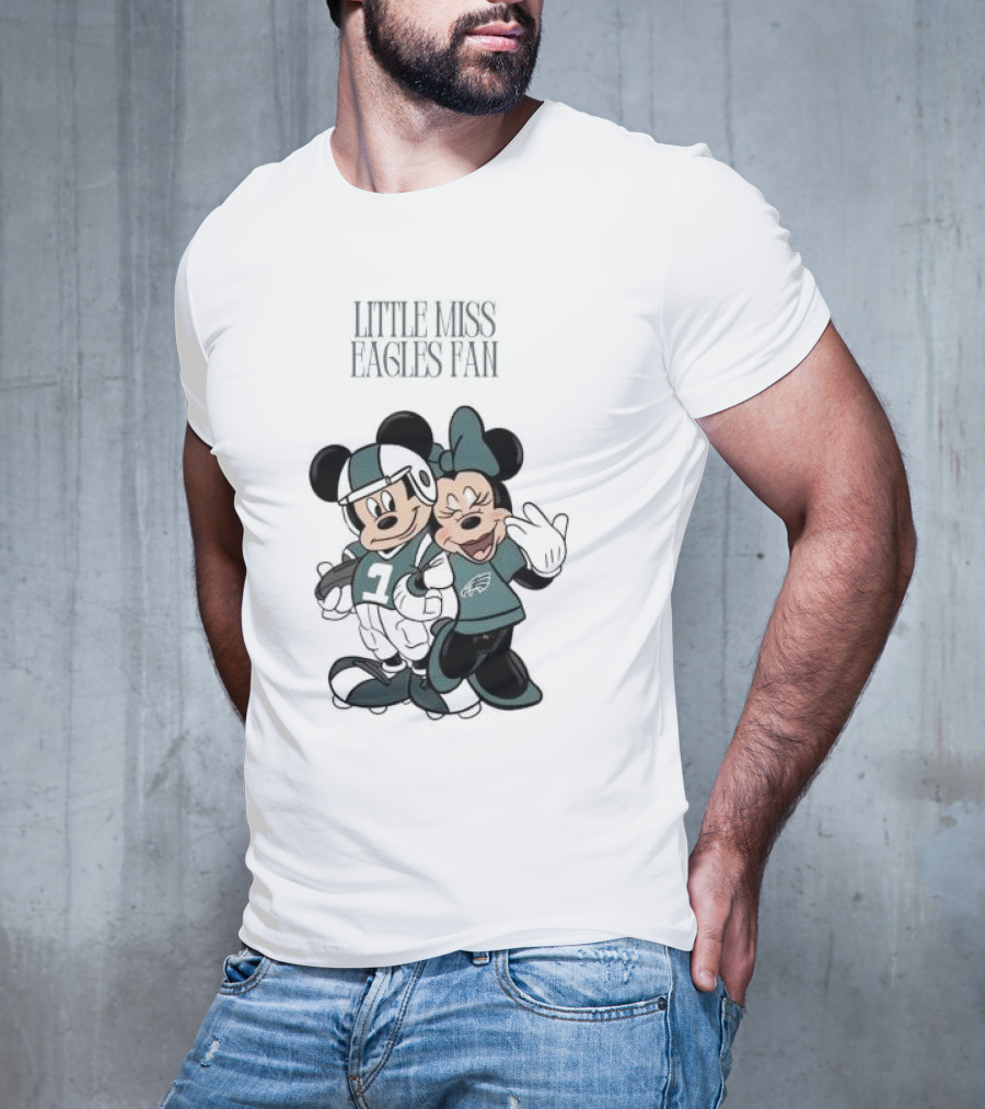 Philadelphia Eagles Mickey And Minnie Little Liss Eagles Fan T-Shirt