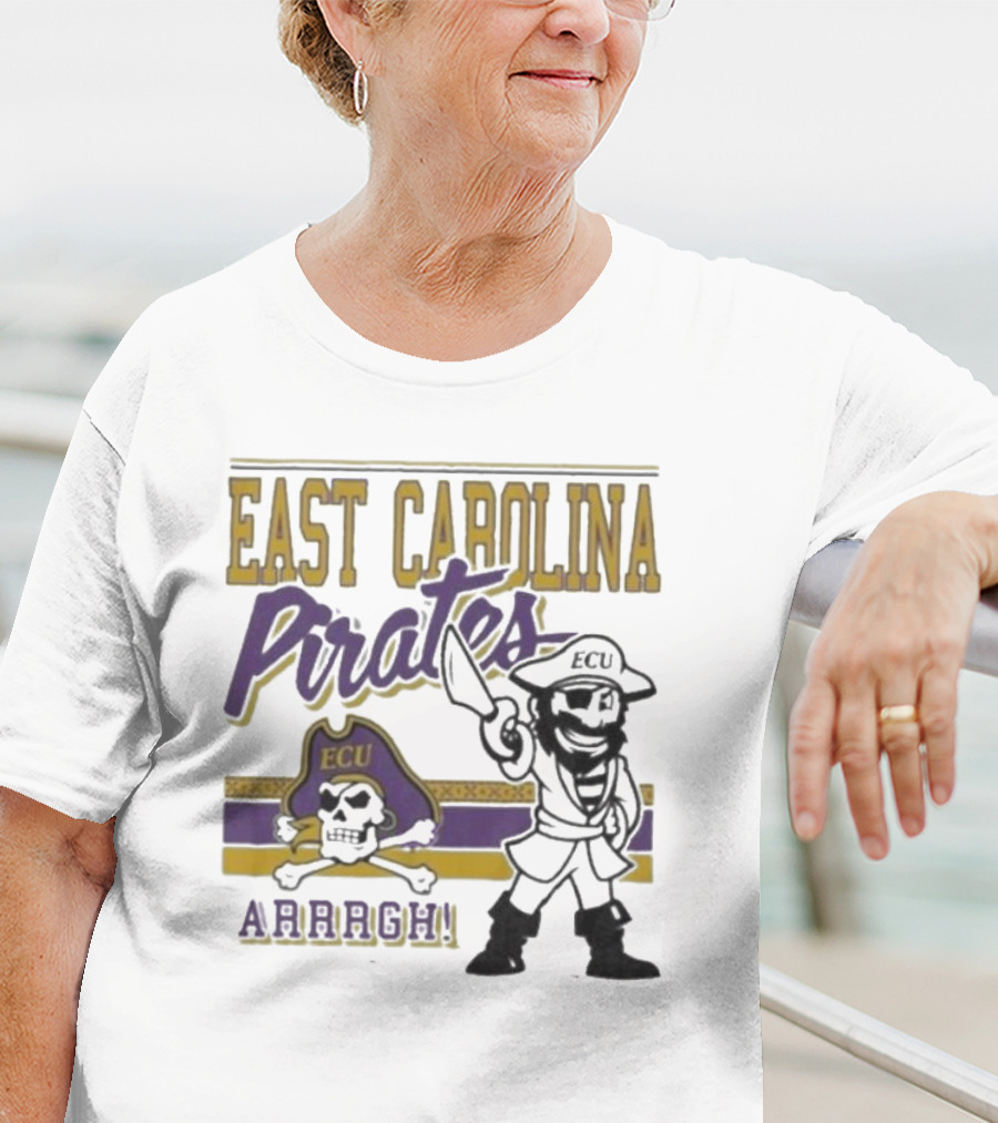 East Carolina Pirates ECU Arrrgh Retro Mascot 2025 T-Shirt