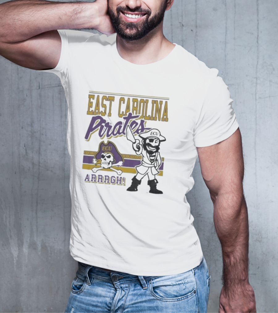 East Carolina Pirates ECU Arrrgh Retro Mascot 2025 T-Shirt