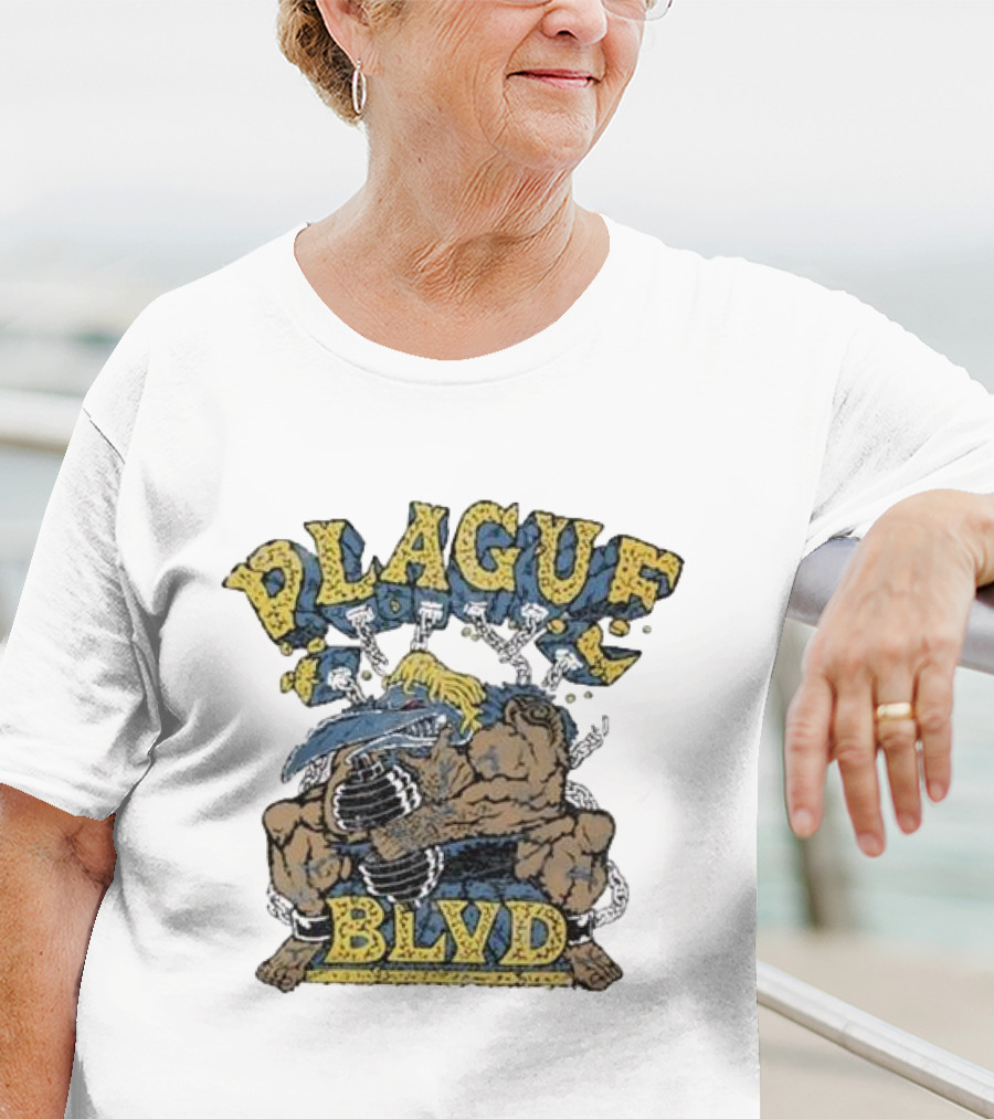 Plague Blvd Gym Boss Bodybuilder With Dumbbells T-Shirt