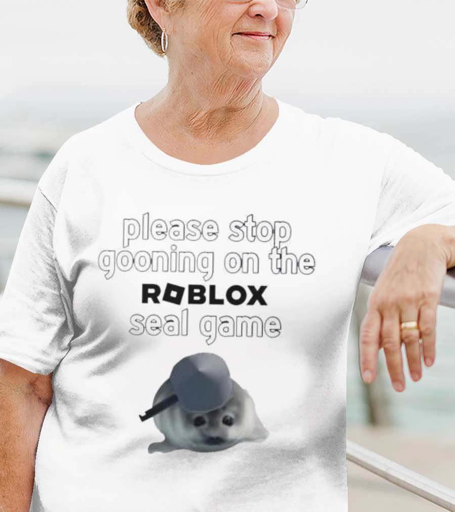 Stop Gooning On The Roblox Seal Game T-Shirt